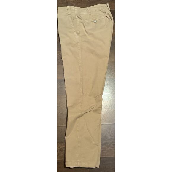 Rare Find Polo R.L. Men's Beige Linen Straight Fit Naval Tailors Pants 34W/34L